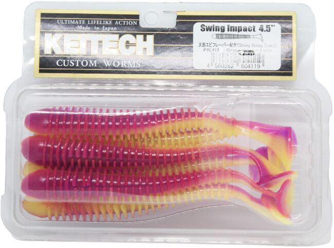 Виброхвост KEITECH Swing Impact 4.5" PAL#12 Grape Shad 11.4см 8.9гр 6шт/уп Виброхвост KEITECH Swing Impact 4.5" PAL#12 Grape Shad 11.4см 8.9гр 6шт/уп