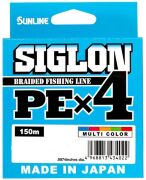 Плетёный шнур SUNLINE Siglon PEx4 150м #1.2/0.187мм 9.2кг Multi Color