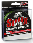 Плетёный шнур SUFIX 832 Braid зеленый 135м 0.10мм 5.9кг