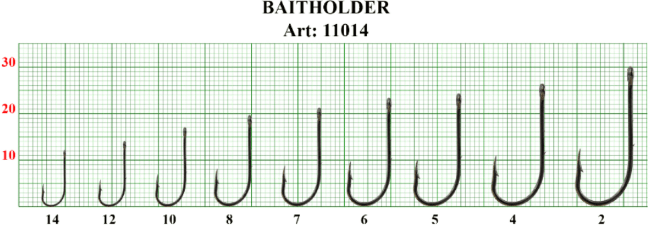 Крючок FISH SEASON Baitholder-Ring №8 колечко черный с насечками 9шт/уп 11014-08F