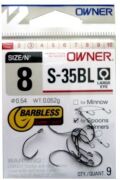Крючок OWNER 51607-08 S-35BL колечко хром без бородки 9шт/уп Крючок OWNER 51607-08 S-35BL колечко хром без бородки 9шт/уп