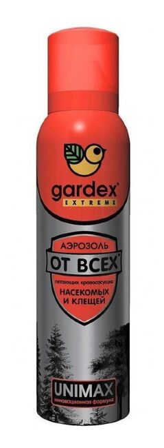 Аэрозоль GARDEX Extreme 150мл ОТ ВСЕХ летающих кровососущих насекомых и клещей Аэрозоль GARDEX Extreme 150мл ОТ ВСЕХ летающих кровососущих насекомых и клещей