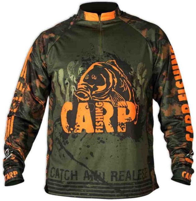 Джерси MINENKO Carp Fishing, размер XL (56-58), хаки, 100% полиэстер, дышащая