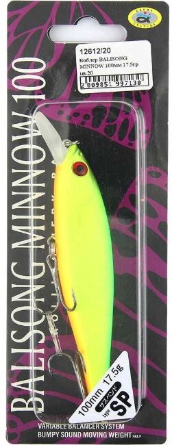 Воблер Grows Culture Balisong Minnow 100SP 17.5 гр #20