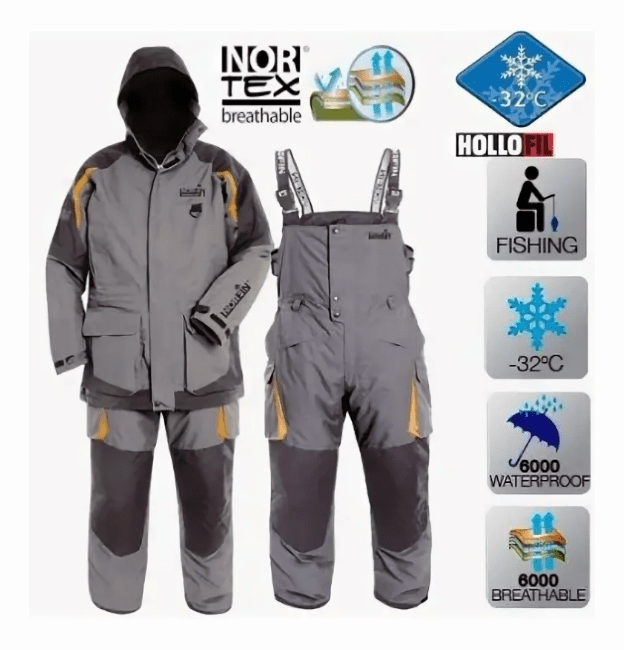 Костюм зимний Norfin "Extrime 3" серый ХXL