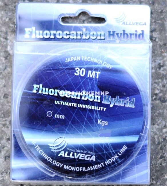 Флюорокарбон 65% ALLVEGA "Fluorocarbon Hybrid" 30м 0,14мм 2,56кг Флюорокарбон 65% ALLVEGA "Fluorocarbon Hybrid" 30м 0,14мм 2,56кг