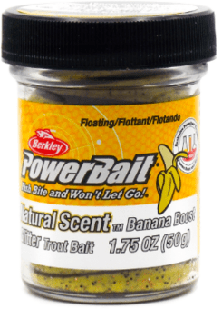 Паста форелевая BERKLEY Powerbait Natural Scent Glitter BananaBoost 1525274 Паста форелевая BERKLEY Powerbait Natural Scent Glitter BananaBoost 1525274