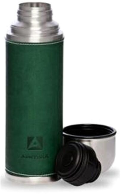 Термос АРКТИКА 108-700 с узким горлом с кожаной вставкой 0.7л зеленый