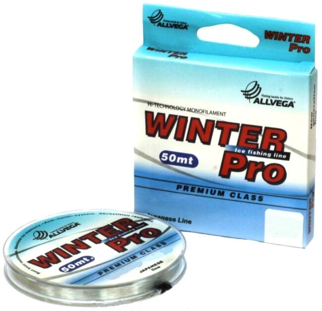 Леска монофил ALLVEGA "Winter Pro"50м 0,105мм 1,59кг прозрачная