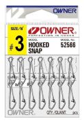Застежка OWNER 52566-3 Hooked Snap №03 33кг черный 14шт/уп