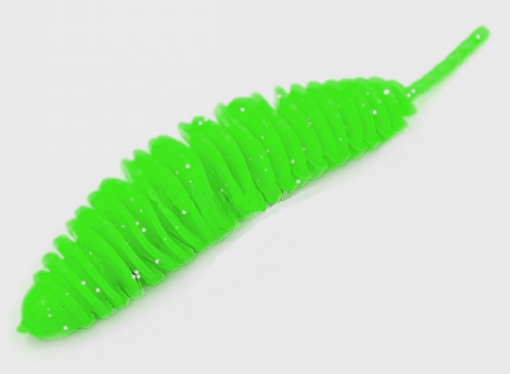 Силиконовая приманка TROUT ZONE Plamp 2.5" зелёный сыр с блёсткой 7шт/уп