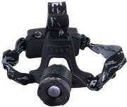 Фонарь налобный YYC-2188-2 линза, зум, белое/синее свечение зарадка:авто/220в