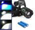 Фонарь налобный YYC-2188-2 линза, зум, белое/синее свечение зарадка:авто/220в