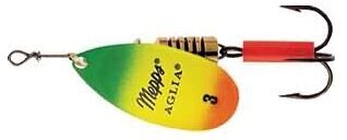 Блесна вращающаяся MEPPS Aglia Fluo Tiger №0 2,5гр