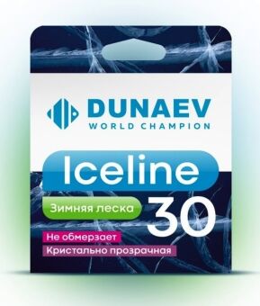 Леска монофил DUNAEV Ice Line 30м 0.20мм 4.5кг прозрачная Леска монофил DUNAEV Ice Line 30м 0.20мм 4.5кг прозрачная