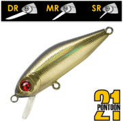 Воблер PONTOON21 CrackJack 38F-SR 38мм 2.3гр  0,3-0,6м R22 Faked Aurora Black