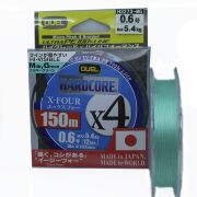 Плетёный шнур DUEL PE Hardcore X4 150м MilkyGreen #1.0/0.171мм 8.0кг H3275-MG