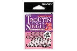 Крючок DECOY Troutin' Single 28 развернутое ухо №8 черный 16шт/уп (808955)