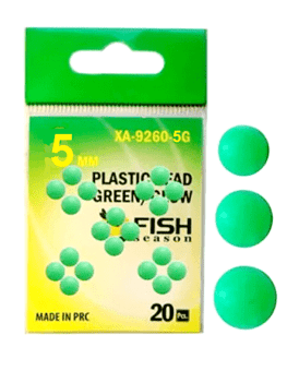 Бусина пластик FISH SEASON Plastic Bead Green/Glow Ø5мм зелёная со светонакоп 20шт/уп XA-9260-G5 Бусина пластик FISH SEASON Plastic Bead Green/Glow Ø5мм зелёная со светонакоп 20шт/уп XA-9260-G5