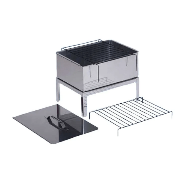Коптильня ТПФ ТЕХНОЛИТ двухъярусная с поддоном окрашен с подставкой сталь:1.5мм 46.5х31х25см 10-01-0045