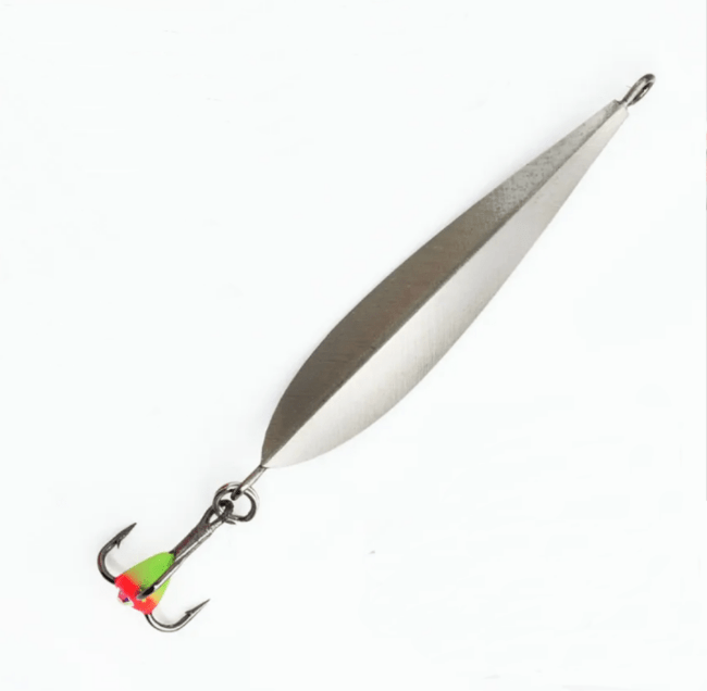 Блесна зимняя МАРОПЕДКА 40мм 4гр с подвесным тройником #Серебро