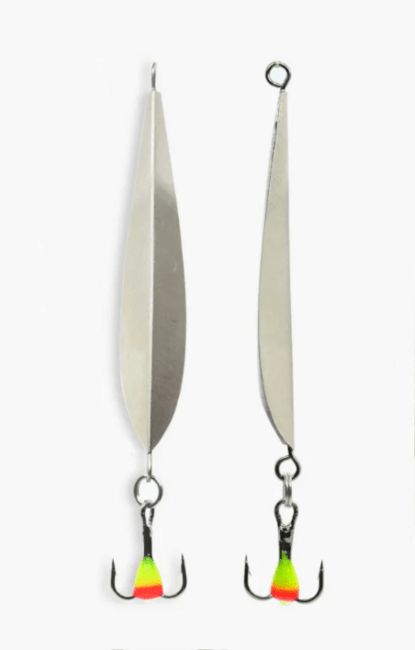 Блесна зимняя МАРОПЕДКА 40мм 4гр с подвесным тройником #Серебро