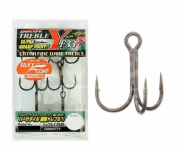 Крючок тройной DECOY Y-F33F Treble #6 тёмно-серый никель 6шт/уп (407653)