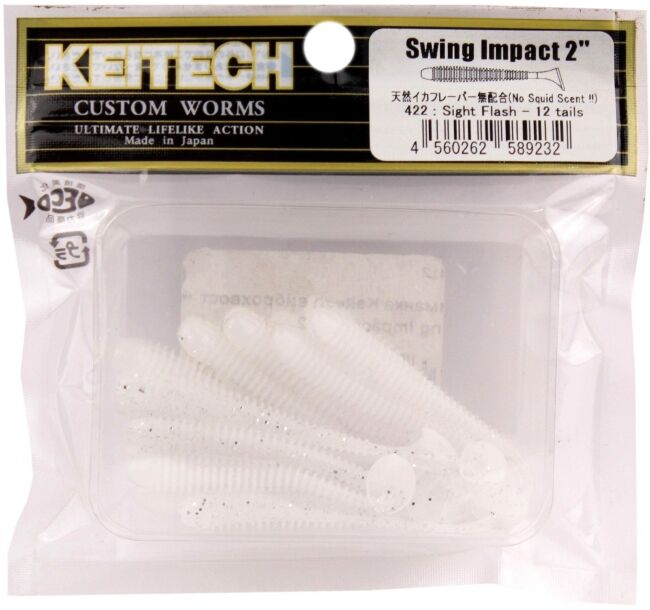 Виброхвост KEITECH Swing Impact 2" #422 Sight Flash 5см 0.9гр 12шт/уп Виброхвост KEITECH Swing Impact 2" #422 Sight Flash 5см 0.9гр 12шт/уп