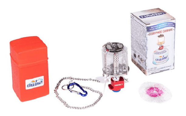 Светильник портативный газовый СЛЕДОПЫТ Северное Сияние стекло PF-GLP-S03 Светильник портативный газовый СЛЕДОПЫТ Северное Сияние стекло PF-GLP-S03