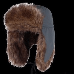 Шапка-ушанка ЧАЙКА Лис зим тк:Nylon Taslan230R/S Milky подкл:флис отделка:мех р:61-62