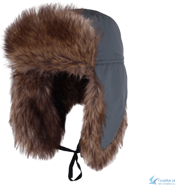 Шапка-ушанка ЧАЙКА Лис зим тк:Nylon Taslan230R/S Milky подкл:флис отделка:мех р:61-62