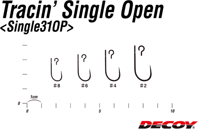 Крючок DECOY Tracin' Single 31 OP большое открытое ухо №6 черный 10шт/уп (824528)