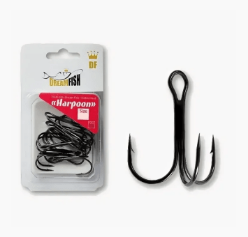 Крючок тройной DREAMFISH Harpoon BN №12 10шт/уп Крючок тройной DREAMFISH Harpoon BN №12 10шт/уп