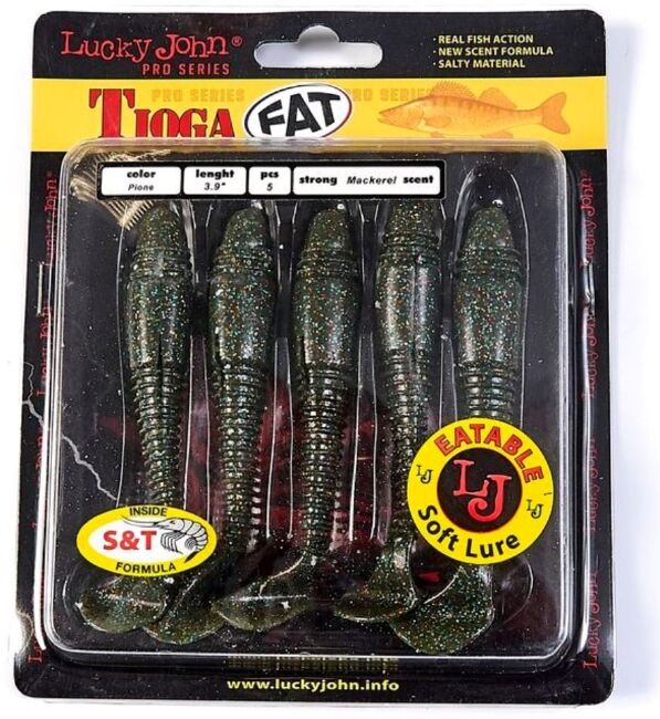 Виброхвост LUCKY JOHN Pro Series Tioga FAT 3.9" 100мм #F08 5шт/уп 140146-F08 Виброхвост LUCKY JOHN Pro Series Tioga FAT 3.9" 100мм #F08 5шт/уп 140146-F08