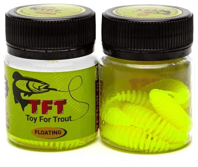 TFT Приманка силиконовая 50 мм. SKINNY Цвет: S-15 Шартрез, Аромат: Сыр, 10шт.