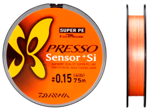Шнур плетеный DAIWA Presso Sensor+Si PE #0.15 75m 4lb Шнур плетеный DAIWA Presso Sensor+Si PE #0.15 75m 4lb