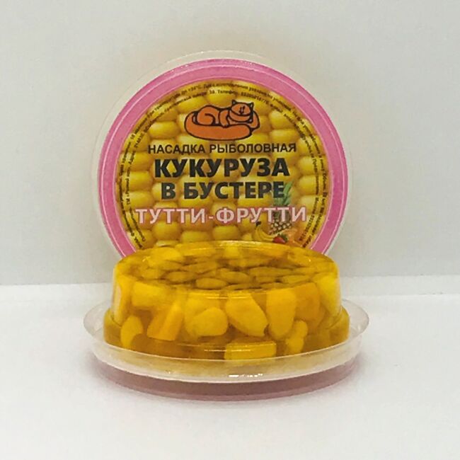Насадка рыболовная РЫЖИЙ КОТ Кукуруза в бустере Тутти-Фрути 30мл Насадка рыболовная РЫЖИЙ КОТ Кукуруза в бустере Тутти-Фрути 30мл
