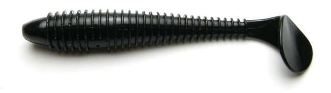Виброхвост KEITECH Swing Impact FAT 7.8" #001 Black 19.5см  2шт/уп
