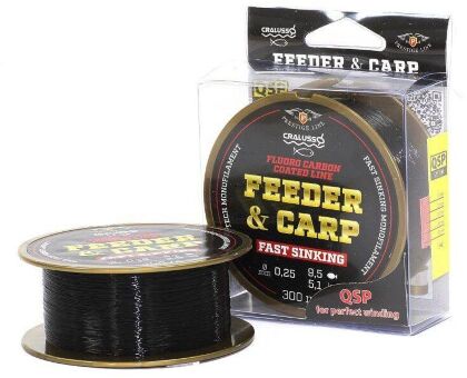 Леска монофил CRALUSSO Feeder & Carp fluro carbon coat 300м 0.25мм Леска монофил CRALUSSO Feeder & Carp fluro carbon coat 300м 0.25мм