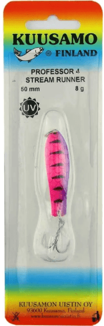 Блесна колеблющаяся KUUSAMO Professor 4 Stream Runner, 50/8 BL/Li-S UV