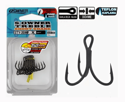 Крючок тройной OWNER 5635MF-04 STY-35MF черн мат кован 7шт/уп