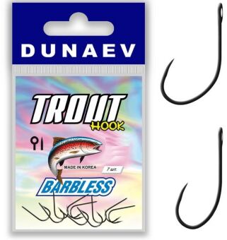 Крючок DUNAEV Trout Barbless #4 7шт/уп