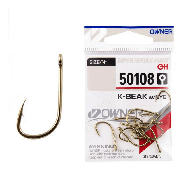 Крючок OWNER 50108-02 K-Beak with Eye колечко "латунь" кован 11шт/уп