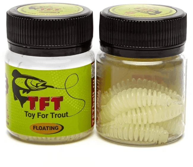 TFT Приманка силиконовая 50 мм. SKINNY Цвет: S-17 Светонакопитель Шартрез, Аромат: Сыр, 10шт.