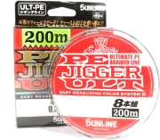 Плетёный шнур SUNLINE PE Jigger ULT 8 200м #6.0/0.405мм 90lb/40.0кг многоцветный