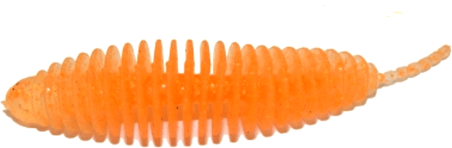 Силиконовая приманка TROUT ZONE Plamp 2.5" оранжевый сыр с блёсткой 7шт/уп