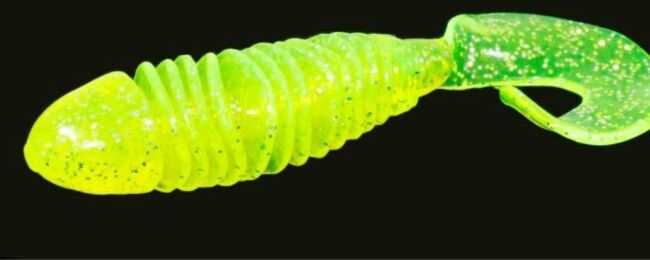 Твистер ALLVEGA Bony Grub 8см 5.2гр 6шт/уп #001 chartreuse