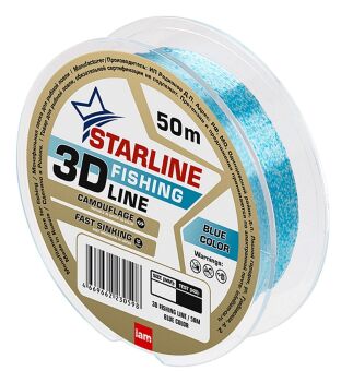 Леска монофил IAM STARLINE 3D Line Pixel 50м 0.10мм blue Леска монофил IAM STARLINE 3D Line Pixel 50м 0.10мм blue