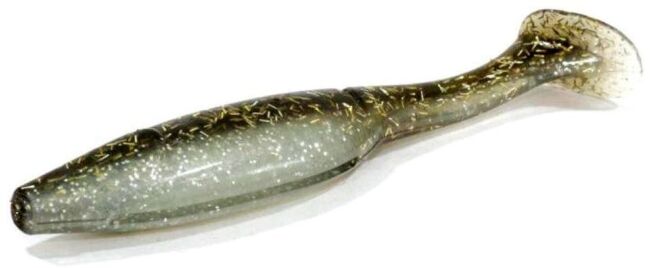 Виброхвост ALLVEGA Belly Dance Shad 10см 9.7г 5шт/уп #013 gold shine minnow