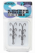 Крючок двойной OWNER 5632BC-04 SD-36BC черный кован 6шт/уп